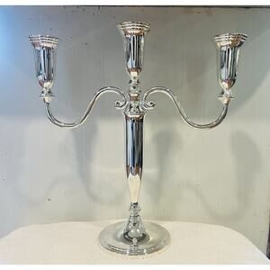 Vintage Godinger Silver Art Candelabra (GSA) Silver Plated 3 Candle Holder
